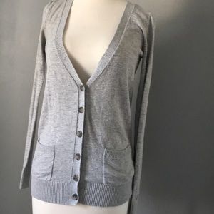 Grey Sweater Cardigan button up